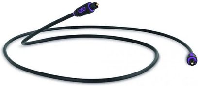QED Profile optisk digital kabel 1 m sort, lilla stik, afrundet form, længde ca. 1 meter
