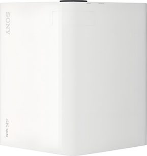 Sony VPL-XW5000ES witte videoprojecteur, vooraanzicht, kubistische vorm, witte kleur, ventilatierooster aan de bovenkant