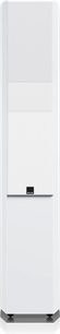 Enceinte colonne SVS Ultra Evolution Tower blanc laqué, vue de face, forme rectangulaire verticale, couleur blanche