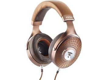 Casque audio Focal Stellia fermé, circum-aural, finition cuivre et brun, coussinets en cuir, grille perforée, logo argenté