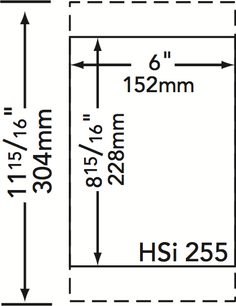 Teknisk diagram med dimensioner for en 6" Boston Acoustics HSi 255 loftmonteringshøjttaler med en diameter på 6" og en dybde på 152 mm