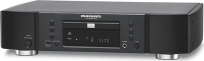 Marantz SA-KI pearl Lite sort CD-afspiller, aluminiumsfront, CD-bakke, LCD-skærm, aluminiumknapper, metalbøjler