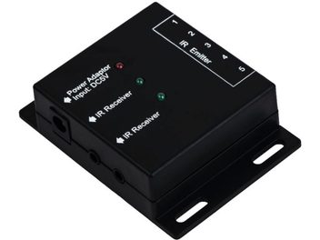 Norstone Iryx II black infrared transmitter, compact, rectangular, indicator lights, jack connector
