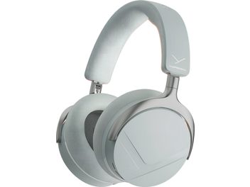 Vit Beyerdynamic Aventho Y hi-fi-hörlurar med vadderad bygel och runda omslutande öronkåpor