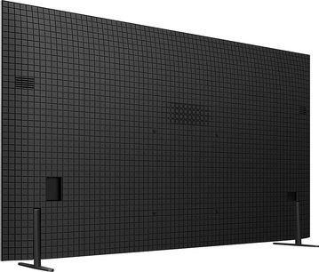 Sony BRAVIA 8 (55XR80) bakifrån, texturerad yta, svarta metallben, ventilationsgaller, lätt lutande vinkel