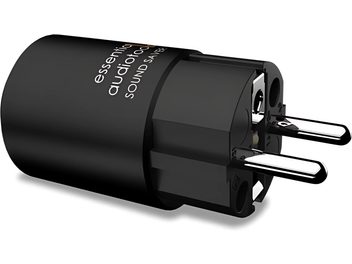 Cable за захранване EAT Essential Audio Tools Sound Saver черен, изглед отгоре, мъжки и женски конектори