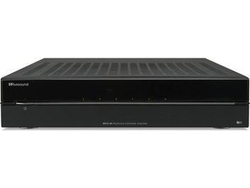 Russound MCA-66 multisone lydforsterker, aluminiumsfasade, 6 LED-lys, digitalt display, 6 knapper