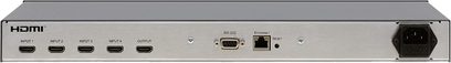 Kramer VS-41HDMI HDMI-switch set forfra, 4 indgange, 1 udgang, metalkabinet, HDMI-stik
