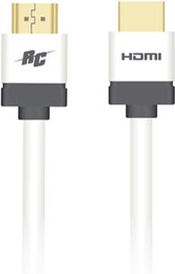 Cavo HDMI Real Cable HDMI-1 3m bianco con connettori HDMI placcati oro, visto frontalmente su sfondo bianco