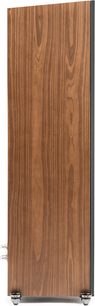 Diffusore a colonna MartinLogan Motion XT F100 noce vista laterale con finitura in legno, piedini metallici e connettori visibili in basso