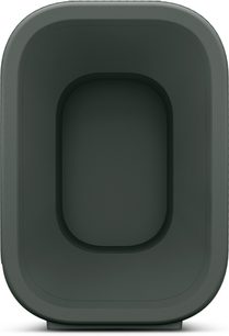 Přenosný Bluetooth reproduktor Sony ULT Field 3 v matné šedé barvě z plastu, pohled zepředu, vybavený velkým oválným pasivním chladičem zapuštěným do těla