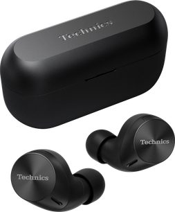 Trådløse in-ear hovedtelefoner Technics EAH-AZ60M2-K i sort med ovalt opladningsetui, minimalistisk design