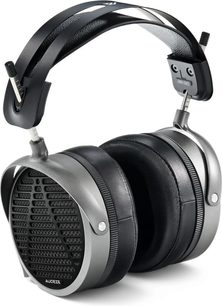 Audeze MM-520 Manny Marroquin hi-fi -kuulokkeet mustana ja harmaina, korvan ympäröivillä pehmusteilla ja avoristikoilla