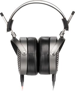 Åben hi-fi hovedtelefon Audeze MM-500 manny marroquin, sort hovedbøjle og ørekopper, sølvfarvede transducere, set forfra