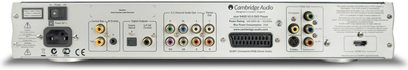 Cambridge Audio 540D V2 4K Blu-ray-afspiller set forfra med audio/video-stik på bagsiden og display på forsiden