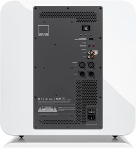 Subwooferový box SVS SB-5000 R|Evolution v bílé klavírní lakované úpravě, zadní panel s audio konektory a ovládacími prvky