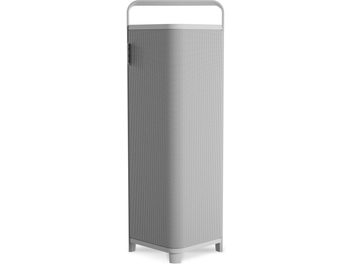 Bärbar vit Sonoro Vibes XL bluetooth‑högtalare, hög och rektangulär med övre handtag och ljus tygfront