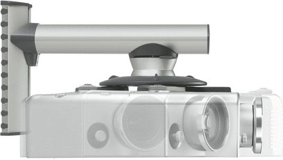 Vogel's EPW 6565 grå metalophæng til loft, med teleskoparm og drejeligt led til montering af en videoprojektor, set forfra