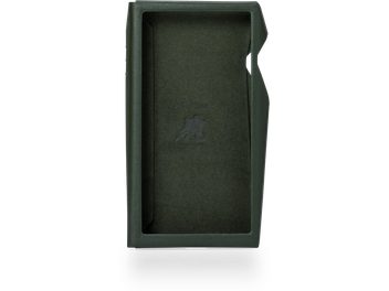 Astell&Kern SP4000 haki kılıf, açılı yan kesimli ve dokulu iç yüzeyli, önden görünüm