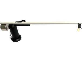 Kit de ajuste e limpeza Thorens CA 800, braço metálico reto horizontal, base cilíndrica preta, escova em uma extremidade