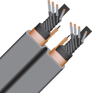 Strømkabel Wireworld Silver Electra 10 Power 1,5m, grå sektion, snoede kobber- og sølvledere, sort kappe