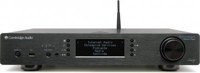 Мрежов аудио плеър Cambridge Audio Stream Magic 6, черен, преден панел, изглед отпред, поставен хоризонтално