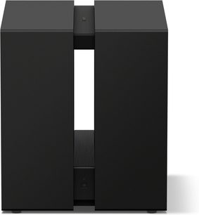 Sort Sony BRAVIA Theatre Sub 9 rektangulær subwoofer med lodret central åbning set forfra
