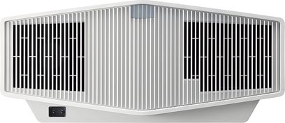 Sony VPL-XW5000ES witte videoprojecteur, vooraanzicht, rechthoekige witte behuizing met zwart rooster aan de voorzijde