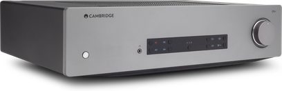 Stereo-Hi-Fi-Verstärker Cambridge Audio CXA81 MkII Silber, Frontansicht, Frontblende mit Tasten, Drehregler und Display