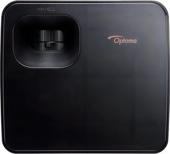 Videoproiettore Optoma Photon Life PH31 nero, plastica opaca, vista dall'alto, ghiera di regolazione incassata