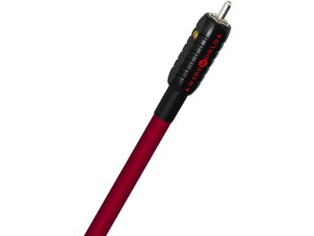 Cablu coaxial digital roșu Wireworld Starlight 8, 2m, conector RCA, pe fundal alb degradat