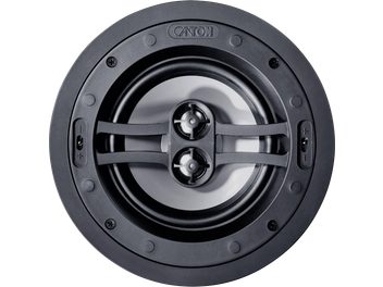 Diffusore da incasso a soffitto Canton InCeiling 865 DT rotondo nero, doppio tweeter centrale e woofer circolare a vista