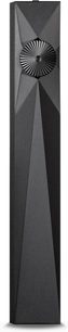 Audiophile grotuvas SP3000M, šoninis vaizdas, juodas paviršius, geometrinis raštas, centre esantis tekstūruotas apvalus mygtukas