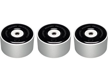 Sæt med 3 vibrationsdæmpere Franc Audio Accessories Ceramic Disc TH sølv, skråt set ovenfra