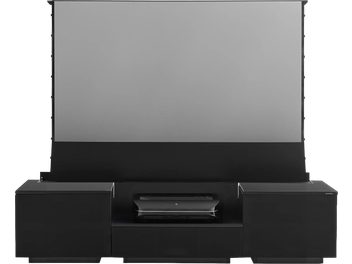 Nábytek NorStone Eden Vision 200 černý se zvednutým plátnem Eden extra bright UST 200C a centrálním videoprojektorem