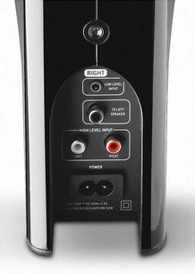 Focal XS BOOK WIRELESS multimedia speaker, front view, buttons and connectors on the right side, black finish