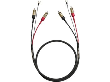 Kabel fonograficzny Cardas Iridium 1,25 m, złocone wtyki RCA, czarna osłona, czerwony i czarny przewód