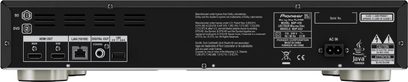 Pioneer BDP-450-K černý Blu-ray přehrávač, zadní pohled zobrazující audio/video konektory a Ethernet port
