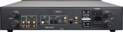 Stereo hi-fi forstærker Atoll Electronique SDA200 Signature sort, bagside med tilslutninger og kontroller