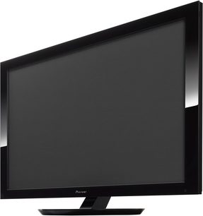 Pioneer KRP-500A fladskærms-tv, sort, frontvisning, højglans sort ramme, 16/9 format