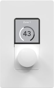 Mando a distancia mural Integra ZC1 blanco con pantalla Zone 1 y gran rueda de volumen