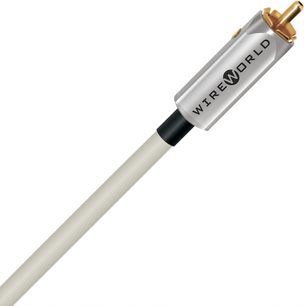 Kabel pro subwoofer Wireworld Solstice 10 Mono 4m, konektor RCA válcový stříbrný s pozlaceným koncem, bílý plášť