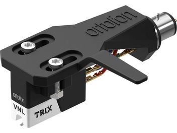 Pickup på Ortofon VNL TRIX-hus, PREMOUNTED ON SH-2, sort og sølv, metal og plast, 3/4-visning, løftearm og 2 skruer