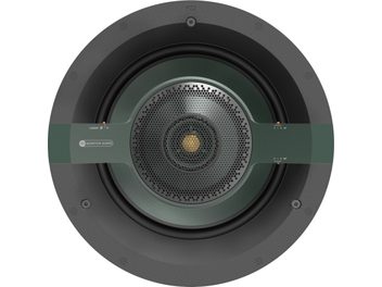 Montuojama garso kolonėlė Monitor Audio C3L-CP, priekinis skydelis, centrinis aukštųjų dažnių garsiakalbis, žemųjų dažnių garsiakalbis, nustatymai, tvirtinimo elementai