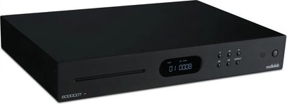 Audiolab 6000CDT yüksek sadakatli siyah CD çalar, ön panelinde dijital ekran, 6 düğme ve CD yuvası bulunan
