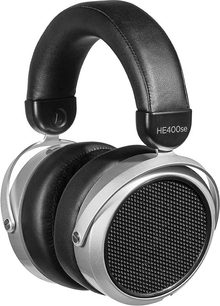 Åben hi-fi hovedtelefon Hifiman HE400se, forsølvede transducere, sorte ørekåber, polstret sort hovedbøjle, aftagelig kabel