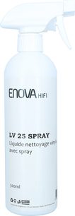 Sada pro úpravu a čištění Enova HIFI LV 25 SPRAY, válcová bílá lahvička s rozprašovačem, černý text, objem 500 ml