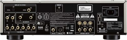 Reproductor Blu-ray 4K Denon DVD-3800BD, panel trasero, conexiones de audio/vídeo, puertos HDMI, componentes, coaxial, óptico, Ethernet