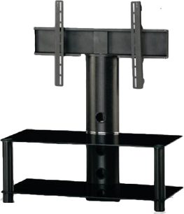Sonorous MB101 TV-møbel i sort glas og metal, enkelt og elegant, med et rent og moderne design