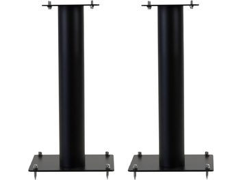 Due supporti per diffusori Norstone Design Stylum 1 nero satinato, tubi metallici su basi quadrate